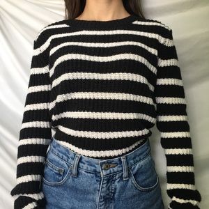 Black and White striped sweater